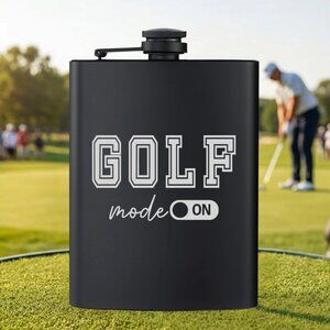 Personalized Golf Mode On Sports Black Flask | Golf | Sport
